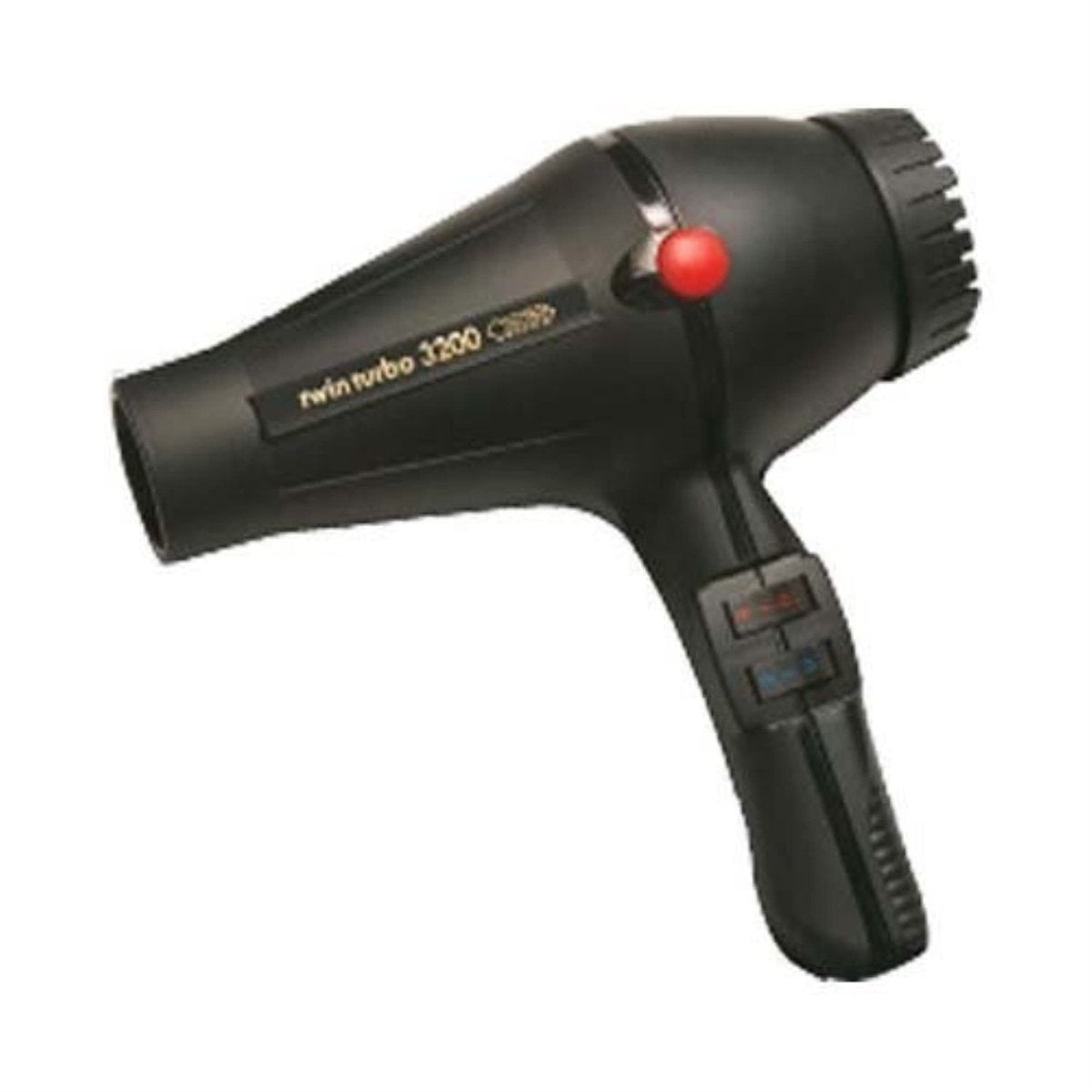 Turbo Power Twin Turbo 3200 Hair Dryer - Black, Stainless Steel, Professional Salon Performance Avelisse