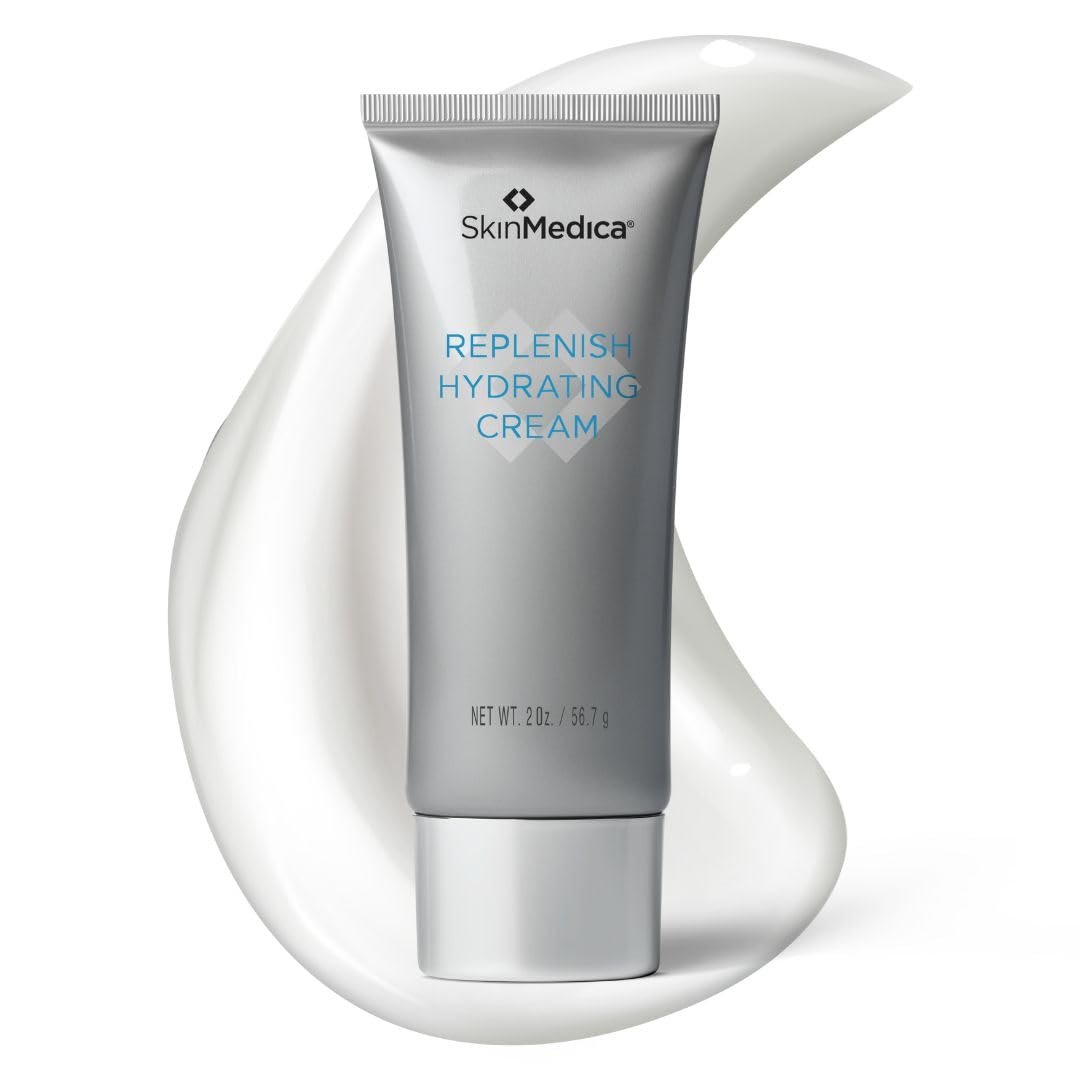 SkinMedica Replenish Hydrating Face Cream - Nourishing Moisturizer for Sensitive Skin with Vitamin C & E, 2 oz Avelisse