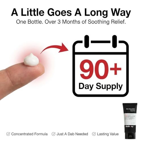 Anthony After Shave Balm for Men - Cooling & Hydrating Aftershave Lotion with Vitamins A, C & E, Aloe Vera & Botanical Extracts - Soothes, Moisturizes & Nourishes Skin, Reduces Razor Burn - 3 fl oz Avelisse