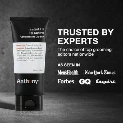 Anthony Instant Fix Oil Control for Men – Mattifying Lotion, Moisturizer & Pore Minimizer – Instantly Eliminates Shine, 3 Fl Oz Avelisse