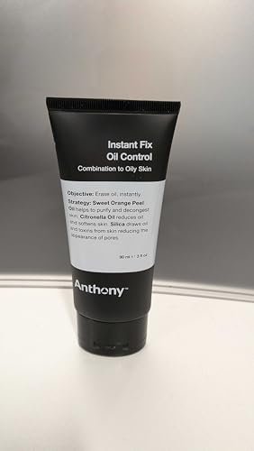 Anthony Instant Fix Oil Control for Men – Mattifying Lotion, Moisturizer & Pore Minimizer – Instantly Eliminates Shine, 3 Fl Oz Avelisse