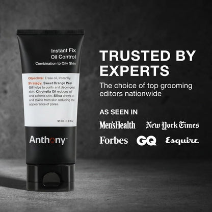 Anthony Instant Fix Oil Control for Men – Mattifying Lotion, Moisturizer & Pore Minimizer – Instantly Eliminates Shine, 3 Fl Oz Avelisse