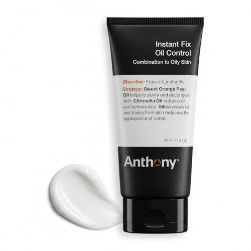Anthony Instant Fix Oil Control for Men – Mattifying Lotion, Moisturizer & Pore Minimizer – Instantly Eliminates Shine, 3 Fl Oz Avelisse