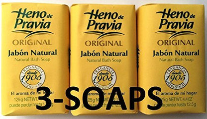Heno de Pravia Natural Bath Soap – 4oz (Pack of 3) | Traditional Spanish Soap