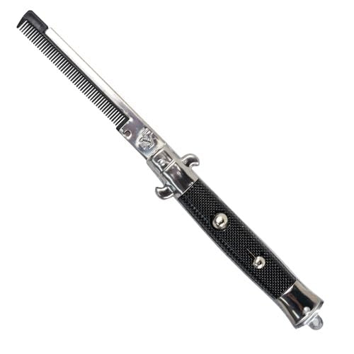 Stainless Steel Switch-Blade Folding Pocket Comb – 9 Inch, One Piece - görsel 1