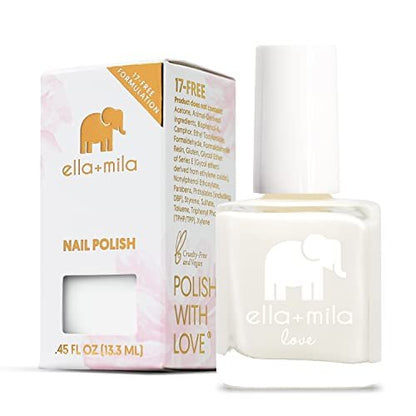 ella+mila Professional Nail Polish - Quick Dry, Long-Lasting & Chip Resistant - Pure Love (0.45 fl oz)