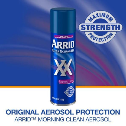 Arrid XX Morning Clean Aerosol Deodorant 6 oz (2-Pack) - Long-Lasting Antiperspirant & Deodorant for Men & Women Avelisse
