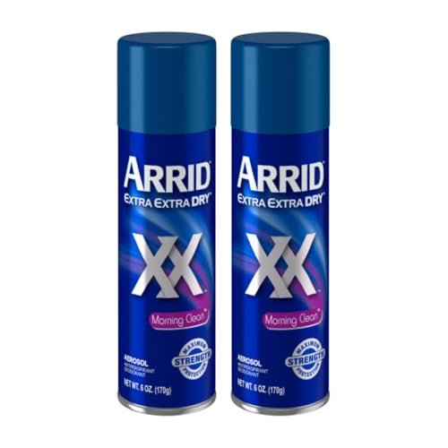Arrid XX Morning Clean Aerosol Deodorant 6 oz (2-Pack) - Long-Lasting Antiperspirant & Deodorant for Men & Women Avelisse