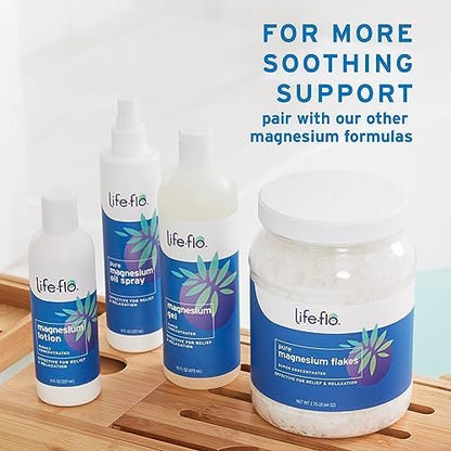 LIFE-FLO Magnesium Body Wash – Refreshing Peppermint & Rosemary Liquid Soap with Magnesium Chloride from the Zechstein Seabed, 16 oz Avelisse