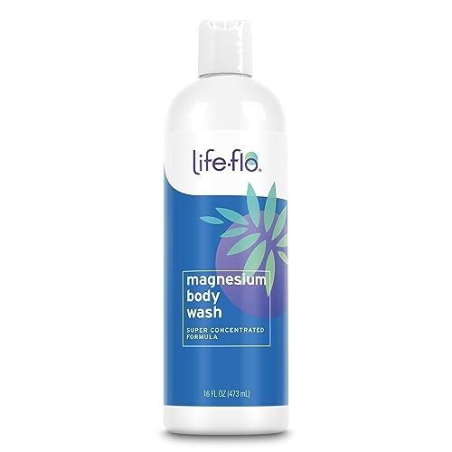 LIFE-FLO Magnesium Body Wash – Refreshing Peppermint & Rosemary Liquid Soap with Magnesium Chloride from the Zechstein Seabed, 16 oz Avelisse
