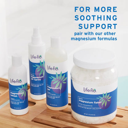 LIFE-FLO Magnesium Body Wash – Refreshing Peppermint & Rosemary Liquid Soap with Magnesium Chloride from the Zechstein Seabed, 16 oz Avelisse