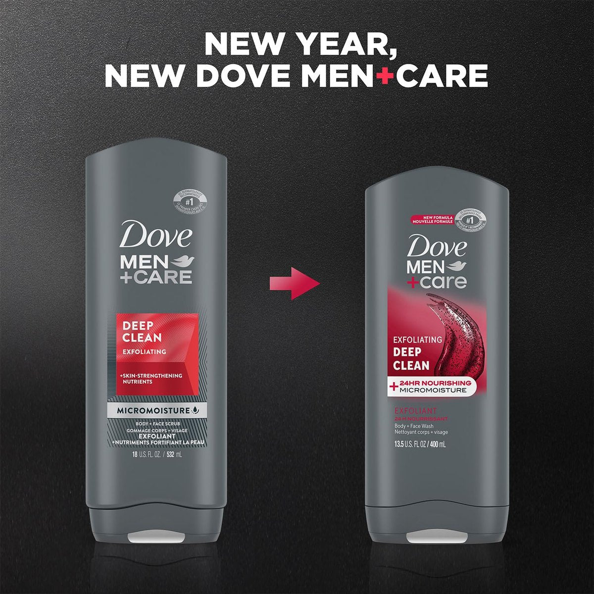 Dove Men+Care Body + Face Wash 3-Pack – Exfoliating Deep Clean with 24HR Nourishing MicroMoisture, Citrus & Cedarwood Scent, 13.5 Oz Each Avelisse