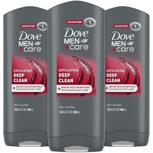 Dove Men+Care Body + Face Wash 3-Pack – Exfoliating Deep Clean with 24HR Nourishing MicroMoisture, Citrus & Cedarwood Scent, 13.5 Oz Each Avelisse