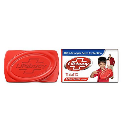 Lifebuoy Total 10 Soap Bar - 125g x 3 Bars - Red | 4.37 oz Each