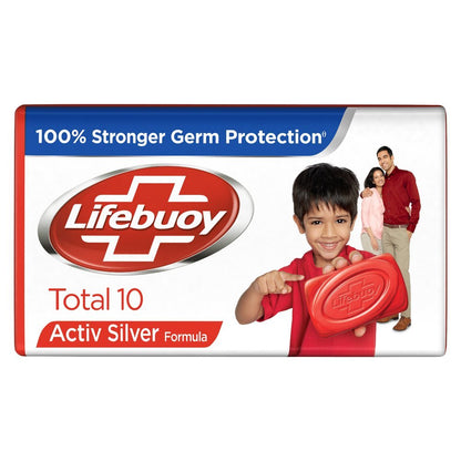 Lifebuoy Total 10 Soap Bar - 125g x 3 Bars - Red | 4.37 oz Each