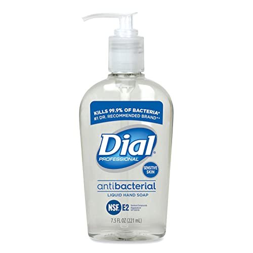 Dial Professional Antimicrobial Foaming Hand Soap for Sensitive Skin, 7.5 oz Decor Pump Bottle, 12/Carton, Clear - görsel 3