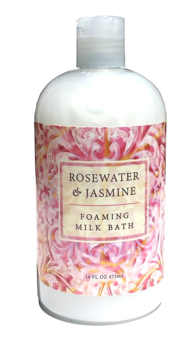 Greenwich Bay Rosewater Jasmine Foaming Milk Bath – 16 oz with Buttermilk, Shea Butter & Cocoa Butter Avelisse