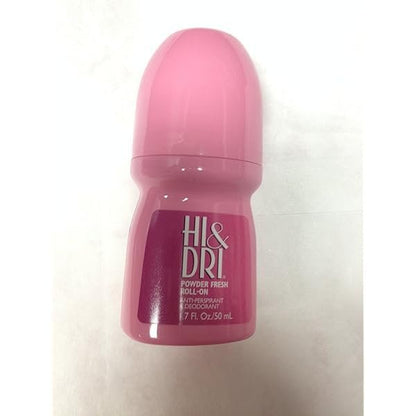 Hi & Dri Anti Perspirant Deodorant Roll On, Powder Fresh, 1.7 oz (Pack of 6) Avelisse