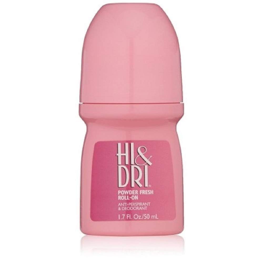 Hi & Dri Anti Perspirant Deodorant Roll On, Powder Fresh, 1.7 oz (Pack of 6) Avelisse