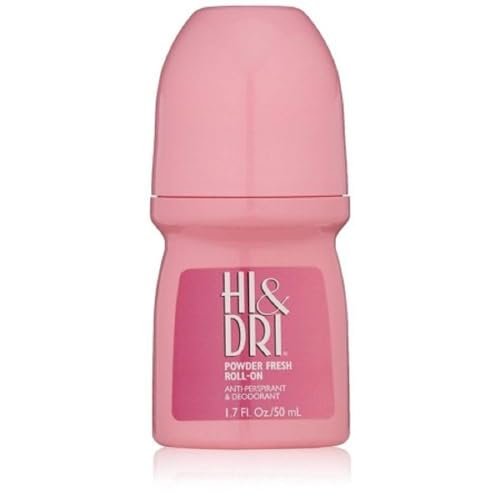 Hi & Dri Anti Perspirant Deodorant Roll On, Powder Fresh, 1.7 oz (Pack of 6) Avelisse