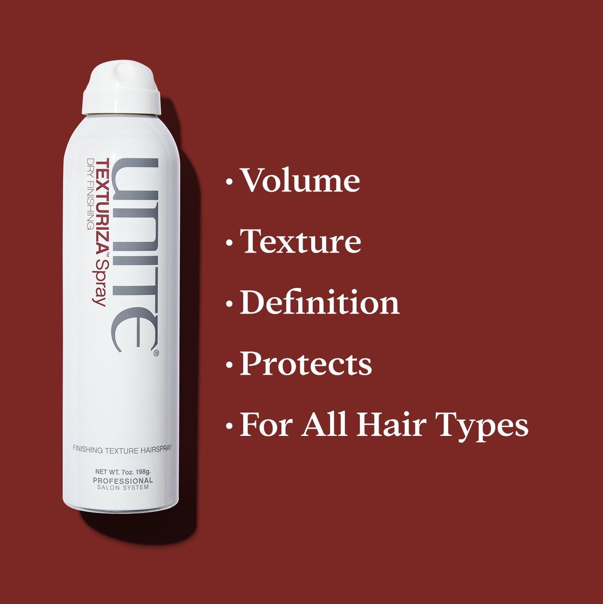 UNITE Hair TEXTURIZA Texturizing Spray – Dry Finishing Spray for Weightless Volume, Texture & Medium Workable Hold – UV & Thermal Protection – 7 oz Avelisse