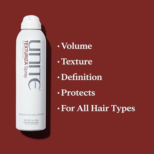 UNITE Hair TEXTURIZA Texturizing Spray – Dry Finishing Spray for Weightless Volume, Texture & Medium Workable Hold – UV & Thermal Protection – 7 oz Avelisse
