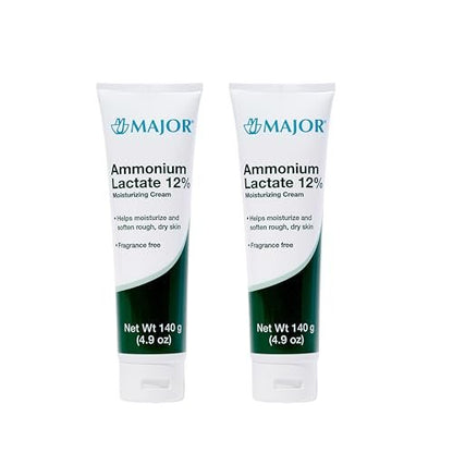 Major Ammonium Lactate 12% Moisturizing Cream – Lactic Acid Cream for Rough, Dry Skin – Fragrance-Free, 4.9 oz (Pack of 2) Avelisse