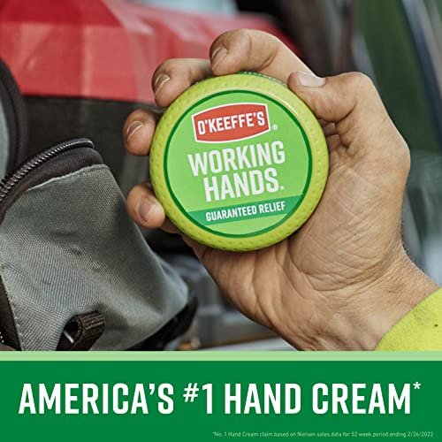 O'Keeffe's Working Hands Hand Cream (3.4 oz) & Healthy Feet Foot Cream (3.2 oz) Bundle - Repairing Skincare for Extremely Dry, Cracked Hands and Feet Avelisse