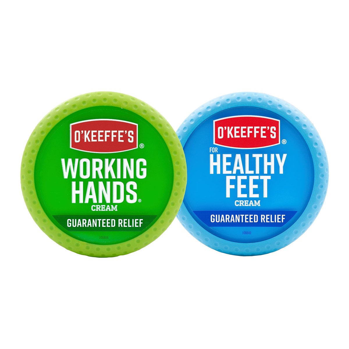 O'Keeffe's Working Hands Hand Cream (3.4 oz) & Healthy Feet Foot Cream (3.2 oz) Bundle - Repairing Skincare for Extremely Dry, Cracked Hands and Feet Avelisse