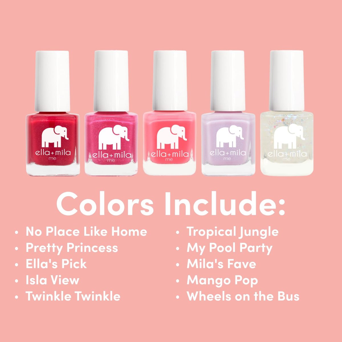 ella+mila Professional Nail Polish Set - 10 Pack Quick Dry, Vegan, Non-Toxic Nail Lacquer (Me Collection) Avelisse