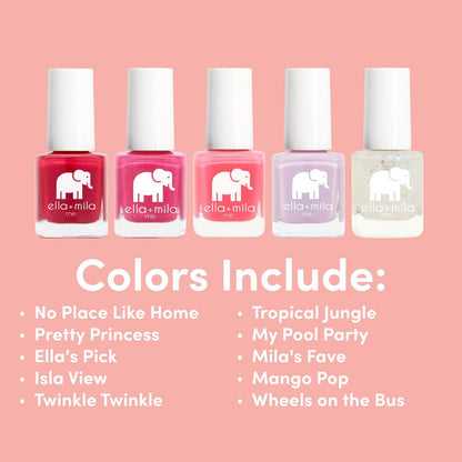 ella+mila Professional Nail Polish Set - 10 Pack Quick Dry, Vegan, Non-Toxic Nail Lacquer (Me Collection) Avelisse