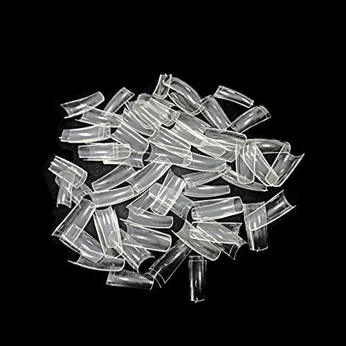 VIVACE Natural Half Moon 550 Acrylic False Gel Nail Tips - 11 Sizes with Clear Plastic Case for Salon & Home Use - görsel 13
