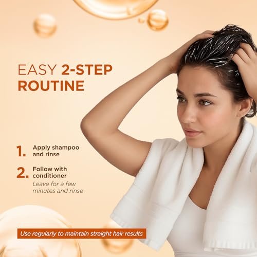 Kativa Post-Straightening Hair Care Kit – Salt-Free Shampoo & Conditioner with Vegetal Keratin & Hyaluronic Acid – Helps Prolong Straightening up to 18 Weeks – 7.6 Fl Oz Each Avelisse