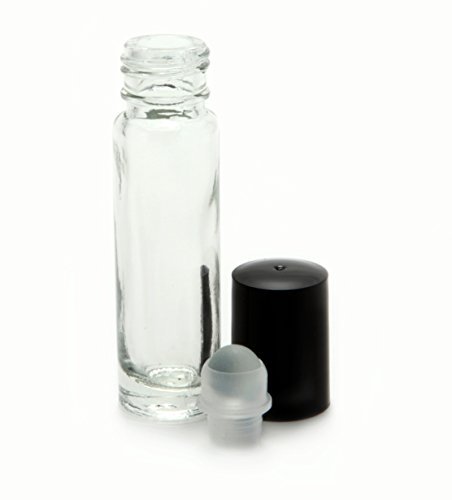 Vivaplex 24 Clear 10 ml Glass Roll on Perfume Bottles with 3 ml Dropper Avelisse