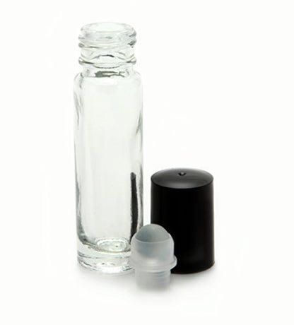 Vivaplex 24 Clear 10 ml Glass Roll on Perfume Bottles with 3 ml Dropper Avelisse