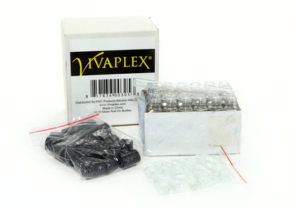 Vivaplex 24 Clear 10 ml Glass Roll on Perfume Bottles with 3 ml Dropper Avelisse