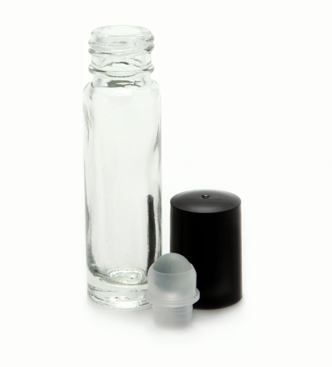 Vivaplex 24 Clear 10 ml Glass Roll on Perfume Bottles with 3 ml Dropper Avelisse