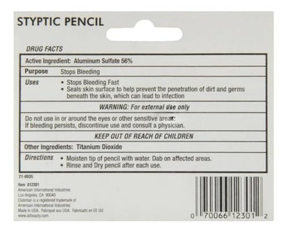 Nick Relief Styptic Pencil Twin Pack – Fast Blood Stopper for Minor Cuts & Nicks