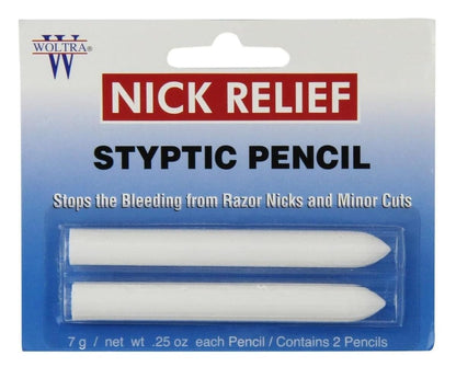 Nick Relief Styptic Pencil Twin Pack – Fast Blood Stopper for Minor Cuts & Nicks