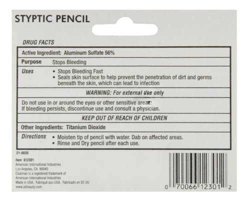 Nick Relief Styptic Pencil Twin Pack – Fast Blood Stopper for Minor Cuts & Nicks - görsel 7