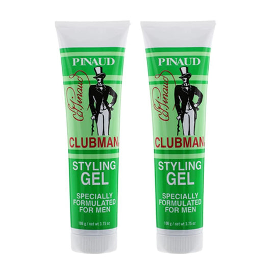 Clubman Styling Gel for Men – Firm Hold, Medium Shine – 3.75 oz (2-Pack)