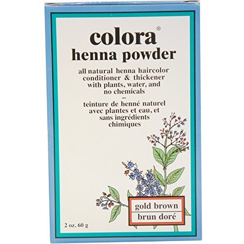 Colora Henna Powder Hair Color Gold Brown - 100% Natural Hair Dye, 2 Ounce (Pack of 2) - görsel 1