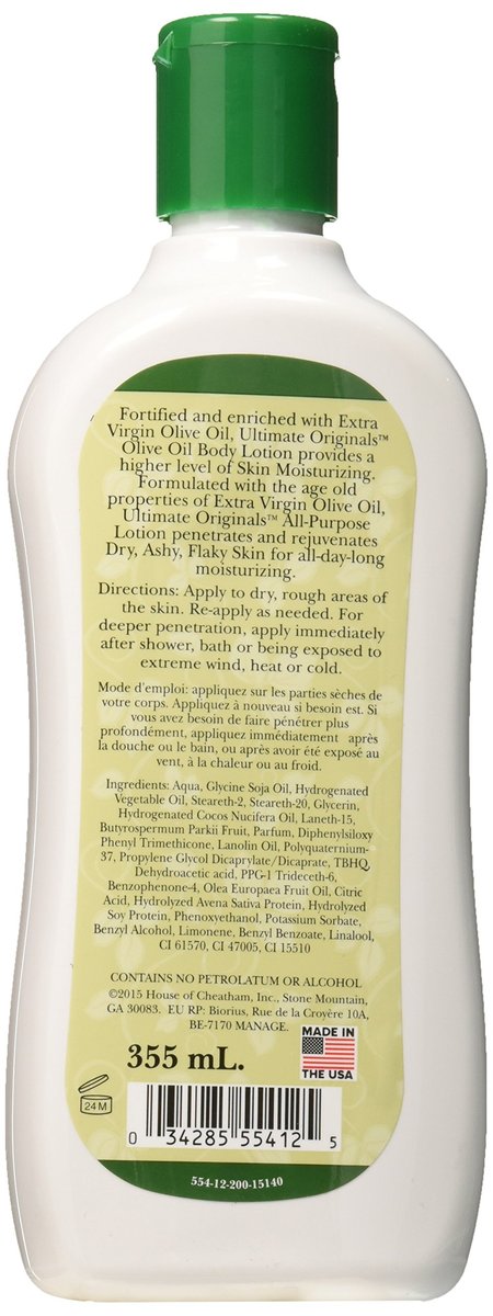 Originals by Africa's Best Extra Virgin Olive Oil Moisturizing Body Lotion - 12 oz | Deeply Hydrates & Replenishes Dry Skin - görsel 3