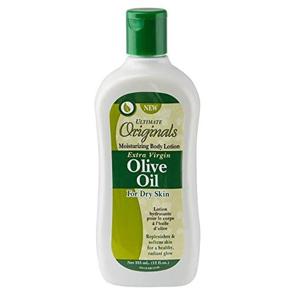 Originals by Africa's Best Extra Virgin Olive Oil Moisturizing Body Lotion - 12 oz | Deeply Hydrates & Replenishes Dry Skin