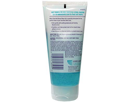 Bikini Zone Shave Gel Anti-Bumps - 4 Ounce (Pack of 2) for Bikini Area Avelisse