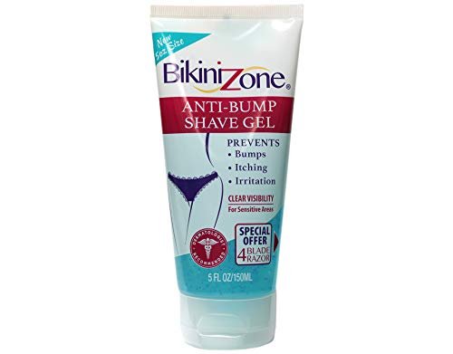 Bikini Zone Shave Gel Anti-Bumps - 4 Ounce (Pack of 2) for Bikini Area Avelisse