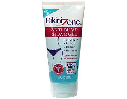 Bikini Zone Shave Gel Anti-Bumps - 4 Ounce (Pack of 2) for Bikini Area Avelisse