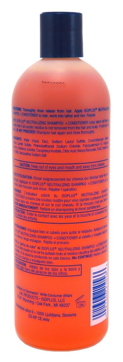 Isoplus Neutralizing Shampoo + Conditioner 16 Ounce (473ml) (2 Pack) - pH Balanced Hair Care Set Avelisse