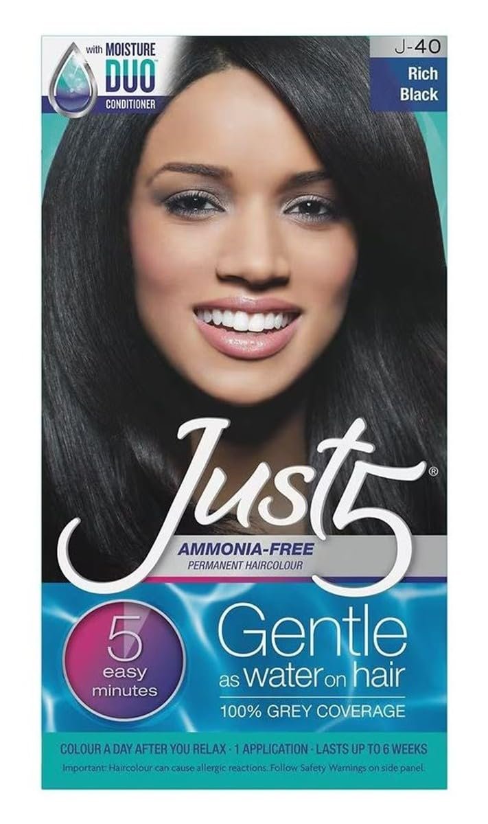 Just 1 Just 5 Color Rich Black J-40 Hair Color (2 Pack) - görsel 1