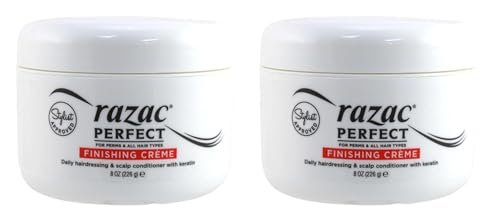 Razac Perfect For Perms Finish Creme 8 Ounce (235ml) (2 Pack) – Styling Cream for Permed Hair Avelisse